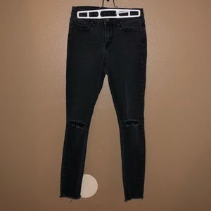 Pistola Black Distressed Skinny Jeans Size 0